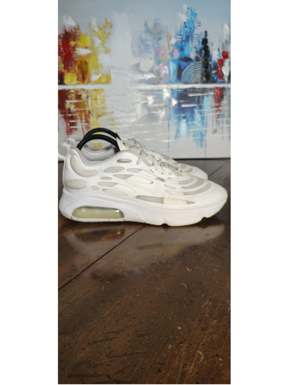 Nike Air Max Shoes Mens Size 8.5 White Low Top Athletic Sneakers CK6811-101